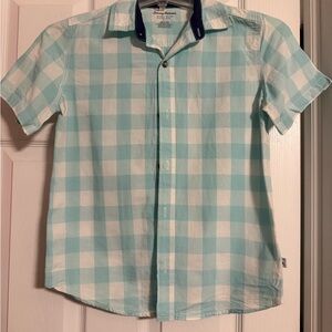 Tommy Bahama Light Blue Plaid Short Sleeve Shirt